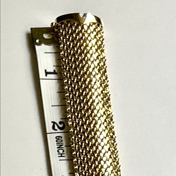 14K Yellow Gold Polished Mesh Bracelet – 7.25", 18.75mm, Solid, 29.5g - Picture 6 of 12